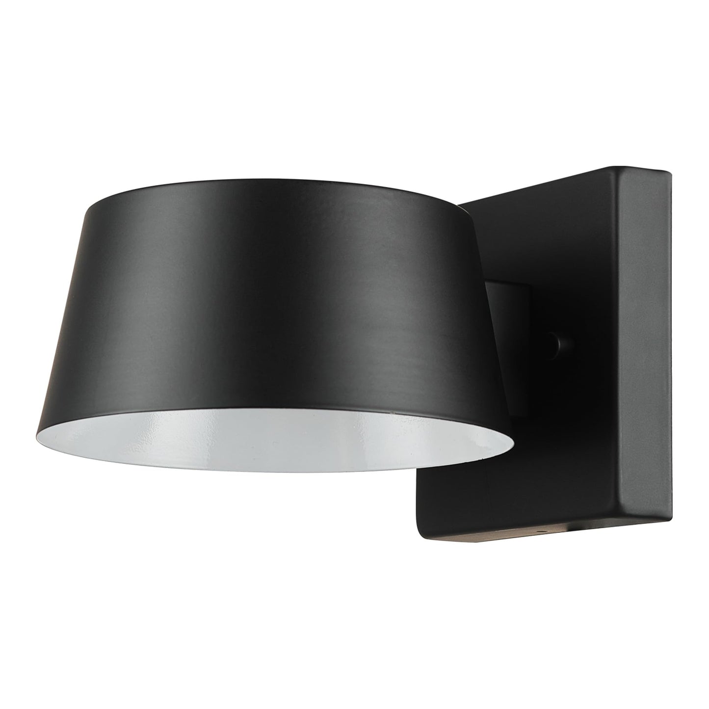 Globe Electric 44782 LED Integrated Outdoor Wall Sconce, Matte Black, 8W, 650 Lumens, 2700 Kelvin, Back Porch Lights, Front Patio, Garage Fixture