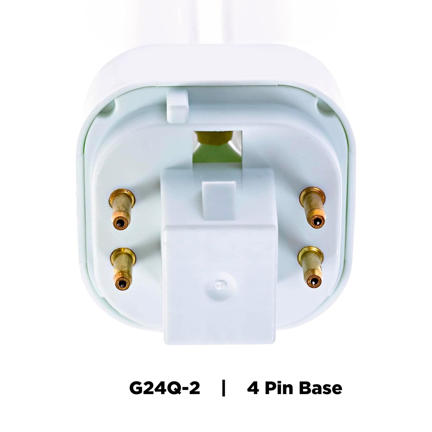 SLEEKLIGHTING 18 Watt T4 Double Tube CFL 4 Pin G24Q-2 Base Light Bulb 3500K 1050lm -Replaces PLC-18W 827 -Compact Fluorescent -Neutral White Light