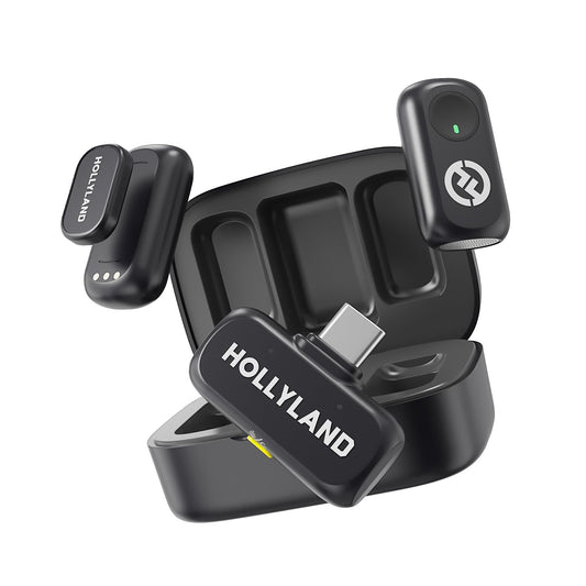 Hollyland Lark A1 Wireless Microphone for iPhone 17/16/15 & Android, 48kHz/24-bit, 3-Level Intelligent Noise Cancel, Mini Mic for YouTube, Podcast