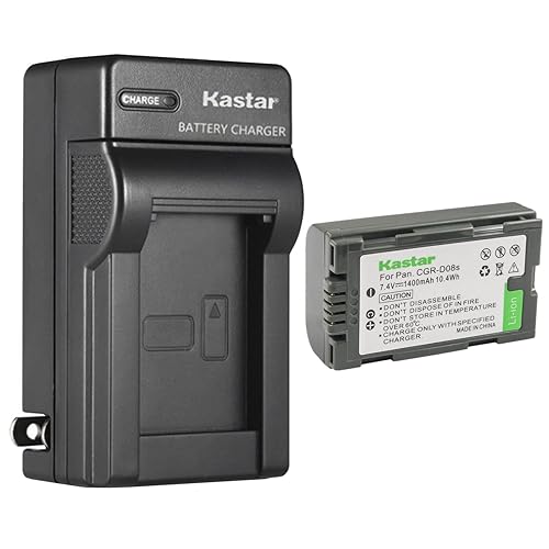 Kastar 1-Pack Battery and AC Wall Charger Replacement for Panasonic PV-DV351, PV-DV400, PV-DV400K, PV-DV401, PV-DV402, PV-DV600, PV-DV600K, PV-DV601