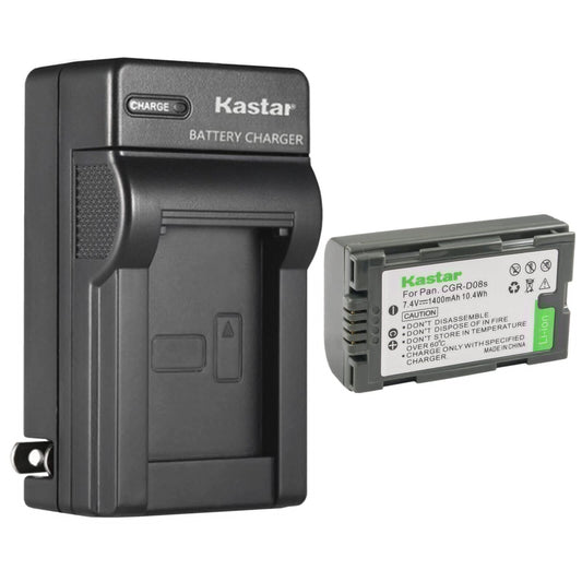 Kastar 1-Pack Battery and AC Wall Charger Replacement for Panasonic PV-DV351, PV-DV400, PV-DV400K, PV-DV401, PV-DV402, PV-DV600, PV-DV600K, PV-DV601