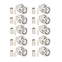 MOOKEERF 10 Pack BNC Male Crimp Connector 50 Ohm BNC Connectors for RG58 RG142 RG400 LMR195 KSR195 3D-FB Coax Cable