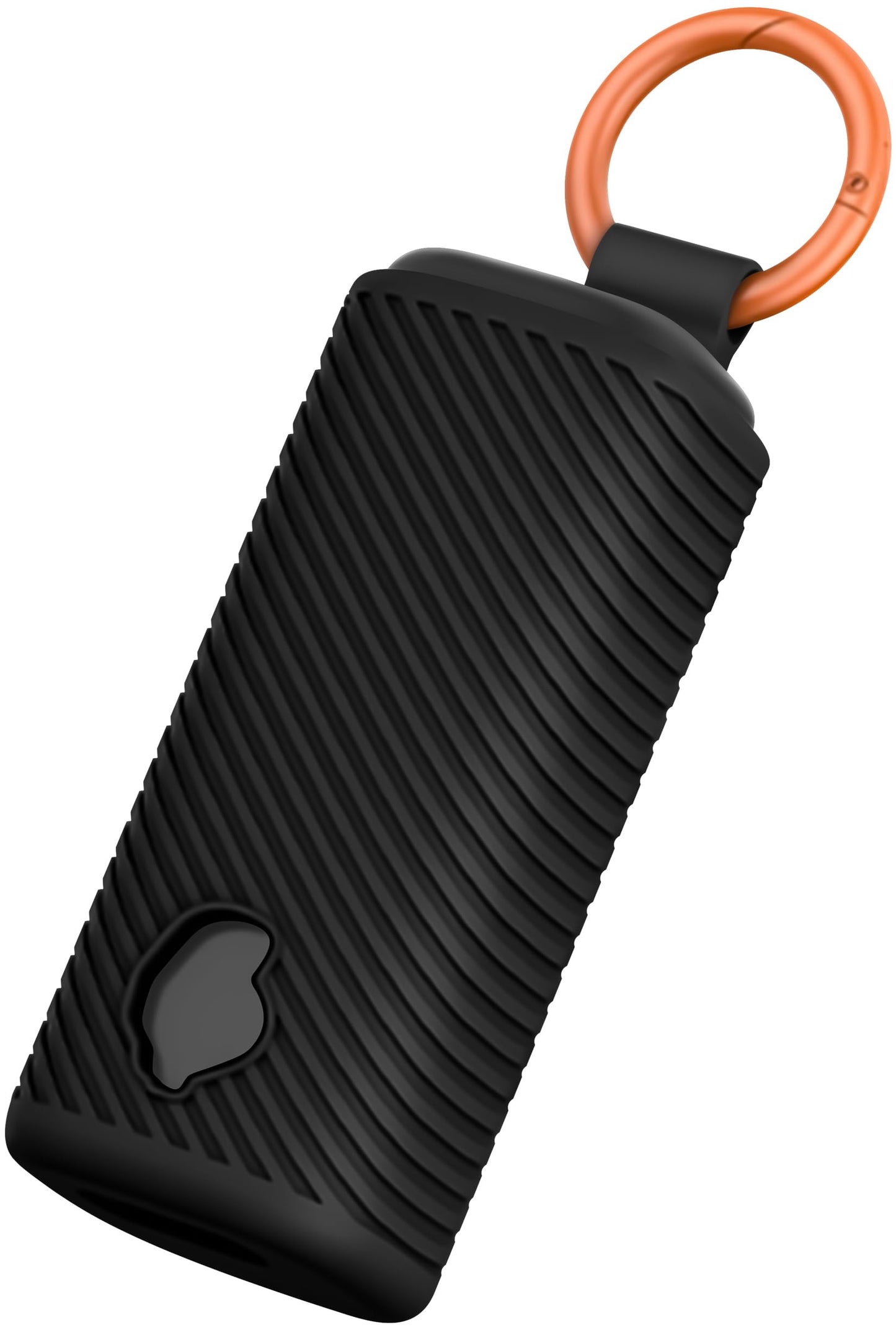 Geiomoo Silicone Case for Skullcandy Dime Evo, Soft Flexible Scratch Resistant Protective Cover with Carabiner (Black)