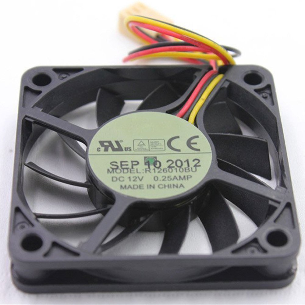 R126010BU 12V 0.25A 3Pin 60x60x10mm Computer CPU Cooler Cooling Fan