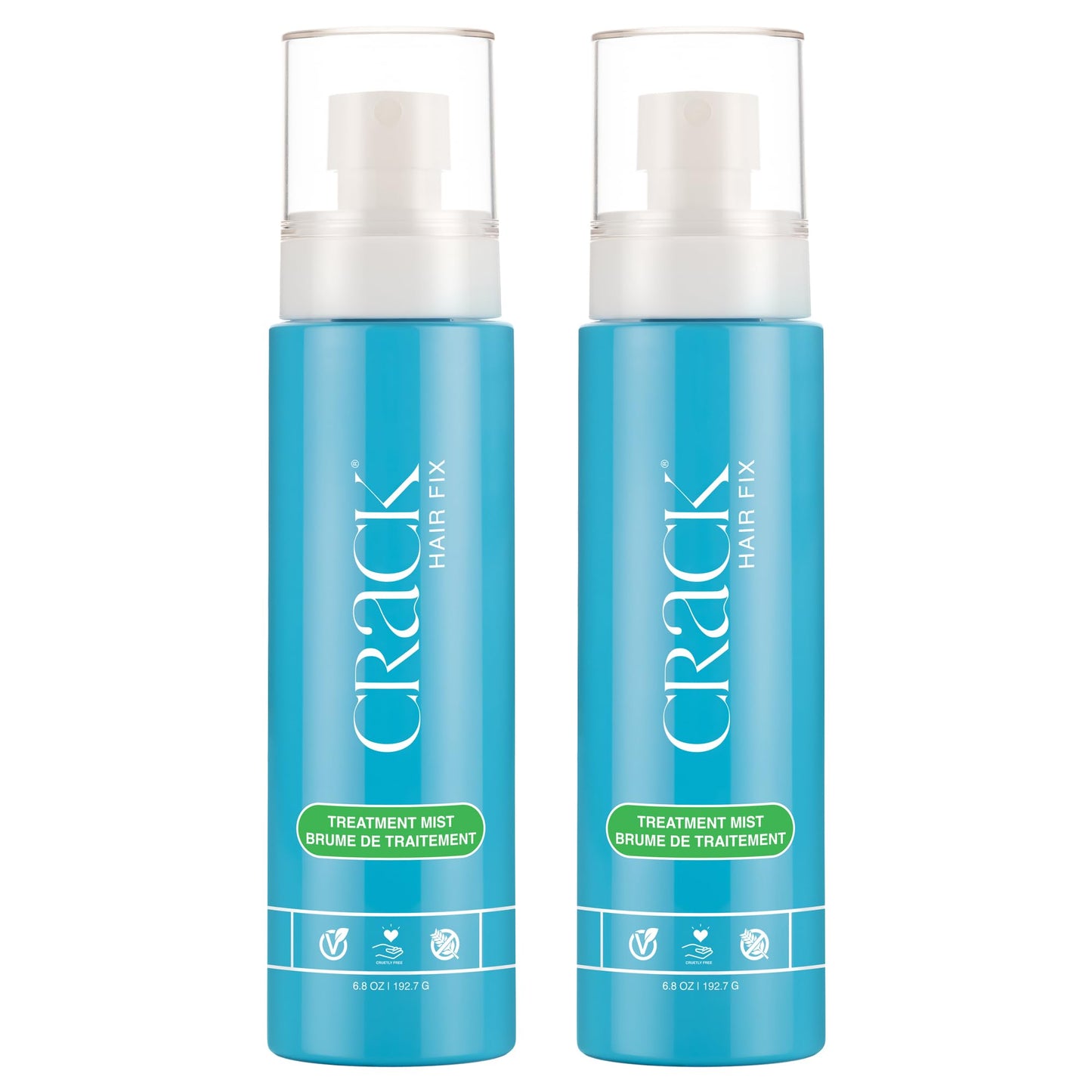 Crack HAIR FIX Mist Spray - Moisturizes & Protects Hair From Dryness & Thermal Damage, Improves Texture - 6 oz, 2 Pack