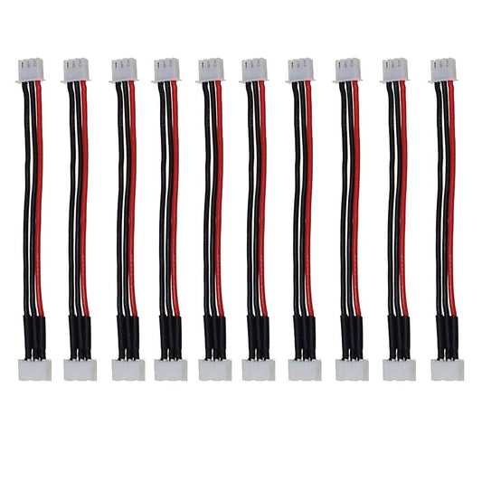 Yiqigou 10pcs 15cm JST-XH 2S 3S 4S 5S 6S Balance Charger Silicone Wire Extension Cable JST-XH 2S 3Pin Connector Adapter Plug Wire Balance Extension