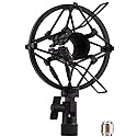 LYRCRO Microphone Shock Mount Holder Clip Mic Anti-Vibration for 22mm-26mm Diameter Dynamic Mic Like Shure SM58 58S SM57 PAG48 Sennheiser E835 E845