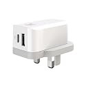 Scosche HPDCA32UK PowerVolt 32W Certified USB Type-C + USB Type-A UK Quick Wall Charger Power Delivery 3.0 for All USB-C and USB-A Devices in White
