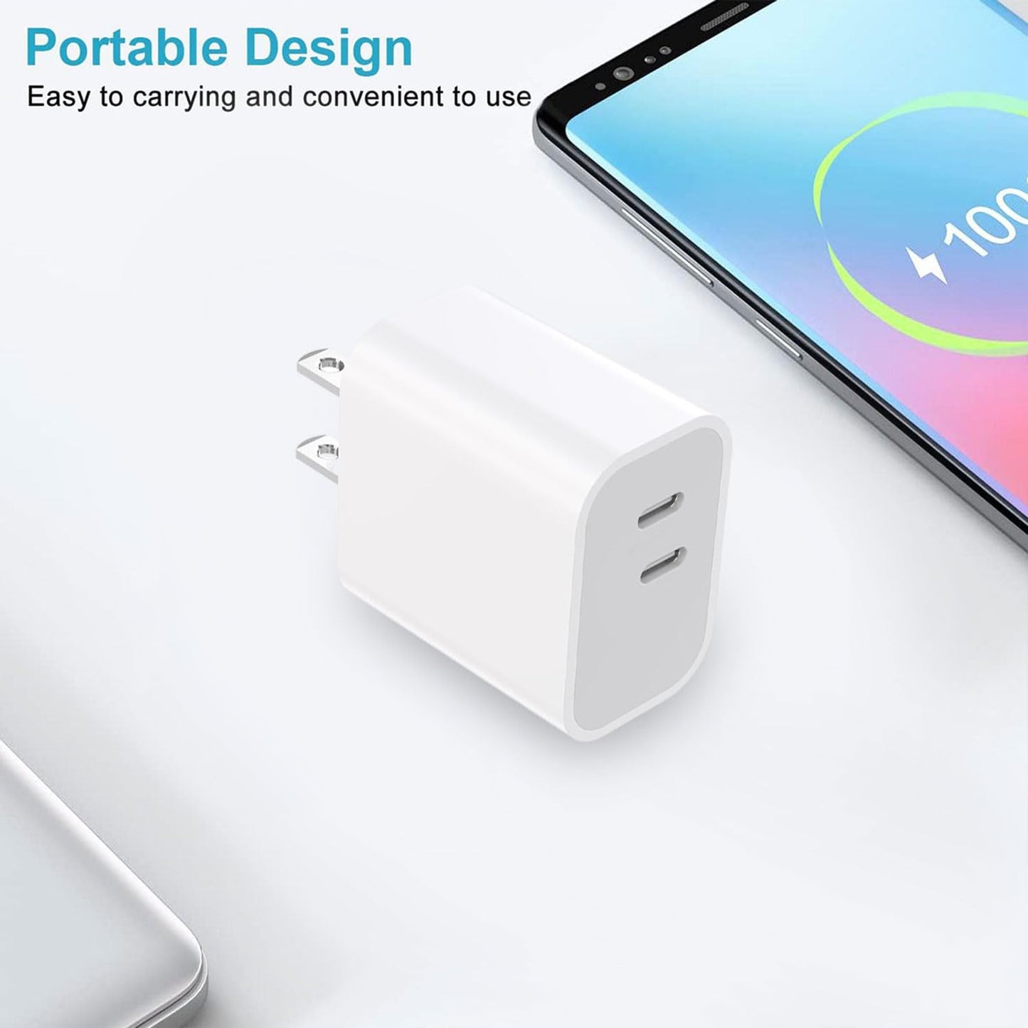 iPhone 17 16 15 Charger 3-Pack Dual Port USB C Fast Charging Block with 6ft c to c Cable Type C Wall Charger Plug for iPhone 17 Pro Max/17 Pro/17/16