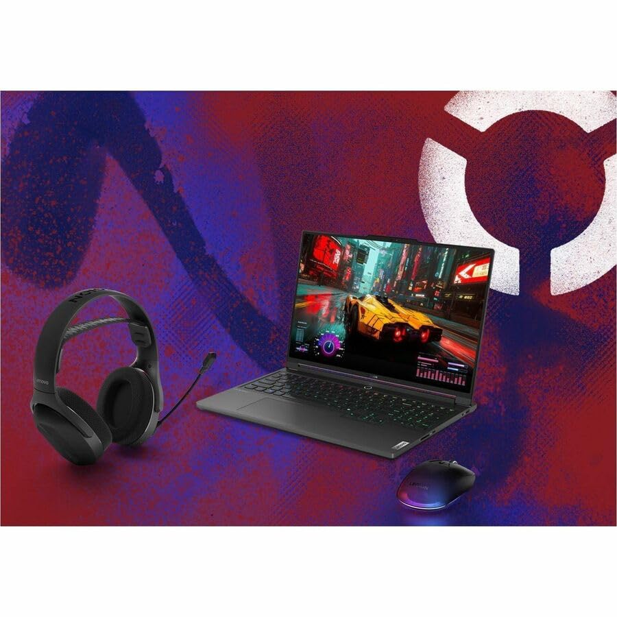 Lenovo Legion H410 Wireless Gaming Headset, Bluetooth or 2.4 GHz USB-A Connection, Lightweight (304 Grams), Adjustable Headband, Flip to Mute Mic