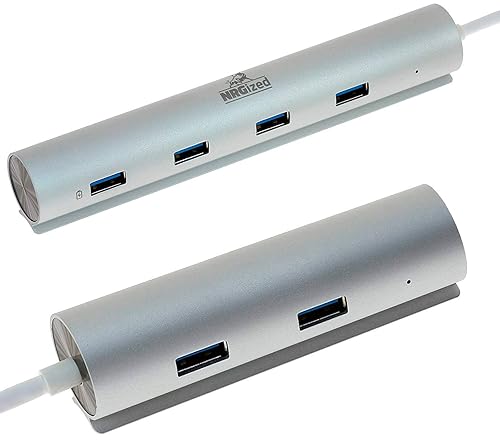 2 Pack USB C to USB 3.0 Adapters - 4 Ports + 7 Ports USB C Hubs (Type C to USB adapters) - Compatible with MacBook Pro, iPad Pro, XPS, Chromebook