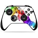 MightySkins Skin Compatible with Microsoft Xbox One X Controller - Rainbow Smoke | Protective, Durable, and Unique Vinyl Decal wrap Cover | Easy