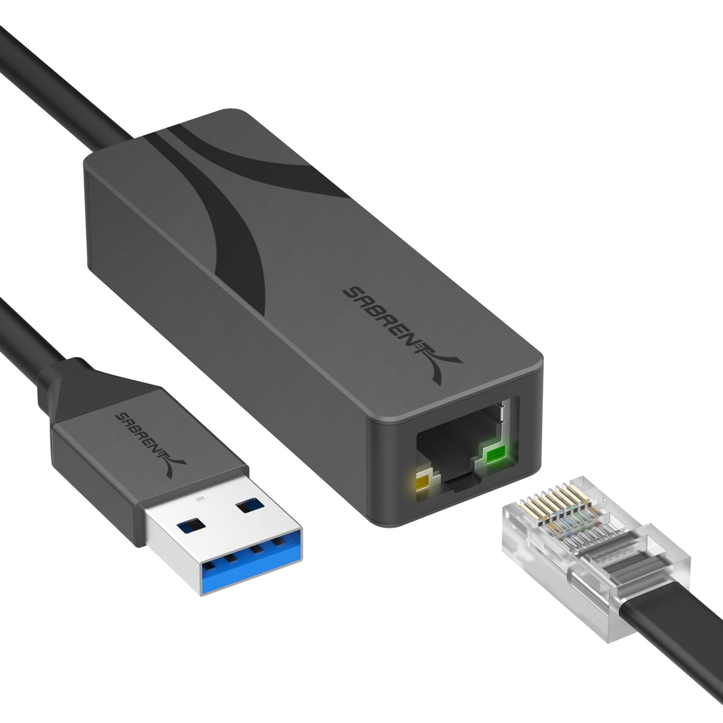 SABRENT USB-A to 2.5Gbps Ethernet Adapter, Multi-Gig (NT-UA25)