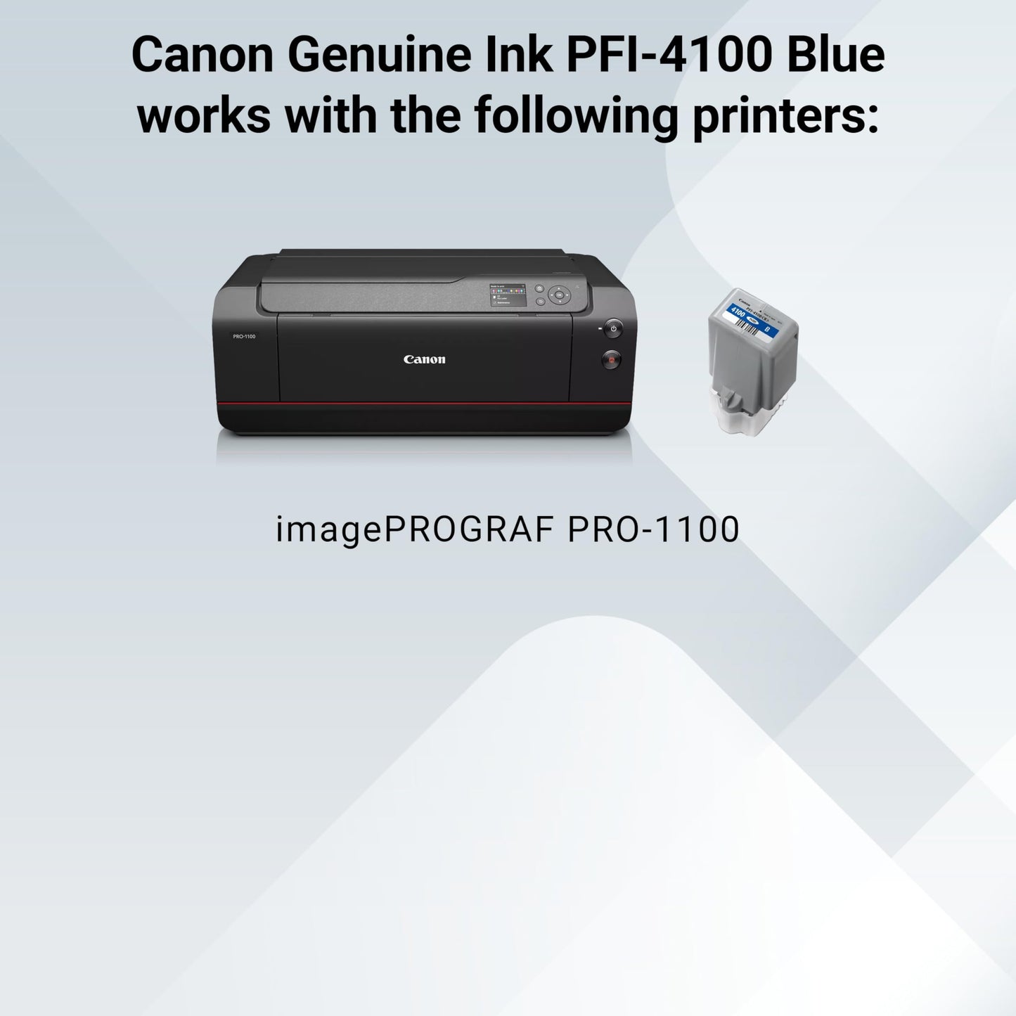 Canon PFI-4100 Genuine Blue Ink Tank, Compatible with imagePROGRAF PRO-1100 Printers