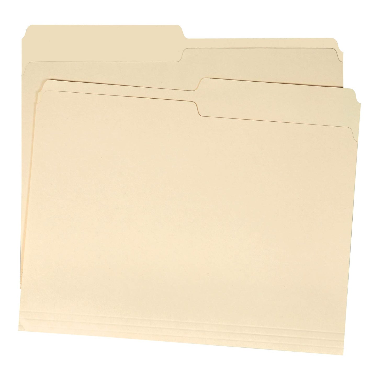 Amazon Basics Manila File Folders, Letter Size, 1/2 Tab in Left and Right Positions, 8.5" x 11", 36-Pack