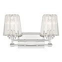 Savoy House 8-6001-2-109 Garnet Crystal Vintage Crystal Clear Bathroom Vanity Wall Light, 2-Light 120 Total Watts, 10" H x 16" W, Polished Nickel