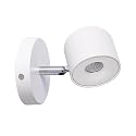 Aisilan White 7W Modern Dimmable Adjustable Wall Sconce Fixture LED COB Wall Spot Lighting Aluminum Bedside Reading Wall Light Warm White 3000K CRI 97