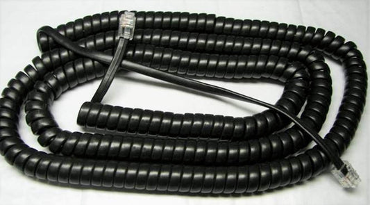DIY-BizPhones 5-Pack Flat Black 25' Ft Long Handset Cords Compatible with Yealink IP Phone SIP T4 T4S T5 T5S Series T40P T41P T41S T42P T46G T48G T48S