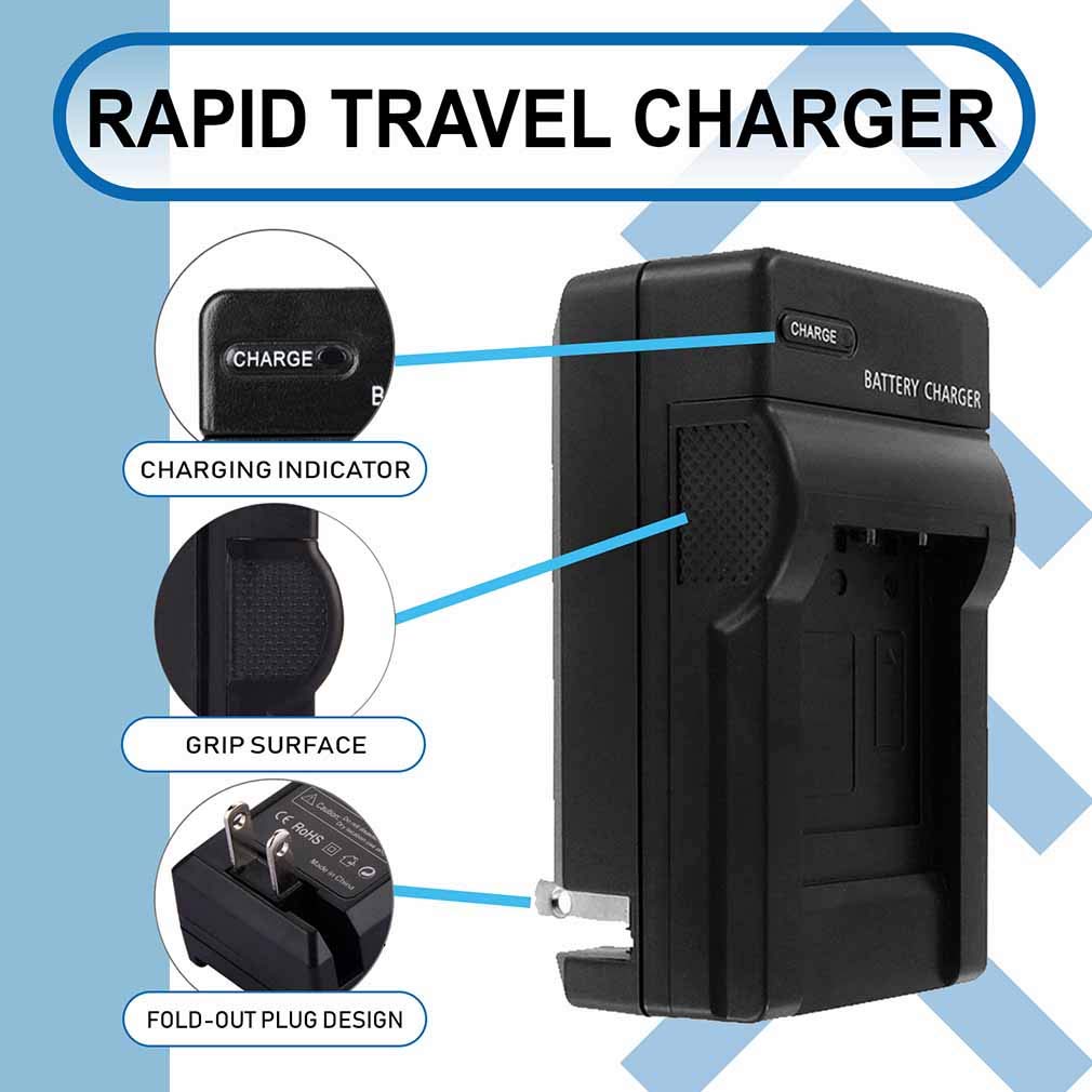 LI-50B Battery 2-Pack Bundle with Rapid Travel Charger and UltraPro Accessory Kit for Select Olympus Cameras Including SZ-14, SZ-15, SZ-16, Tough