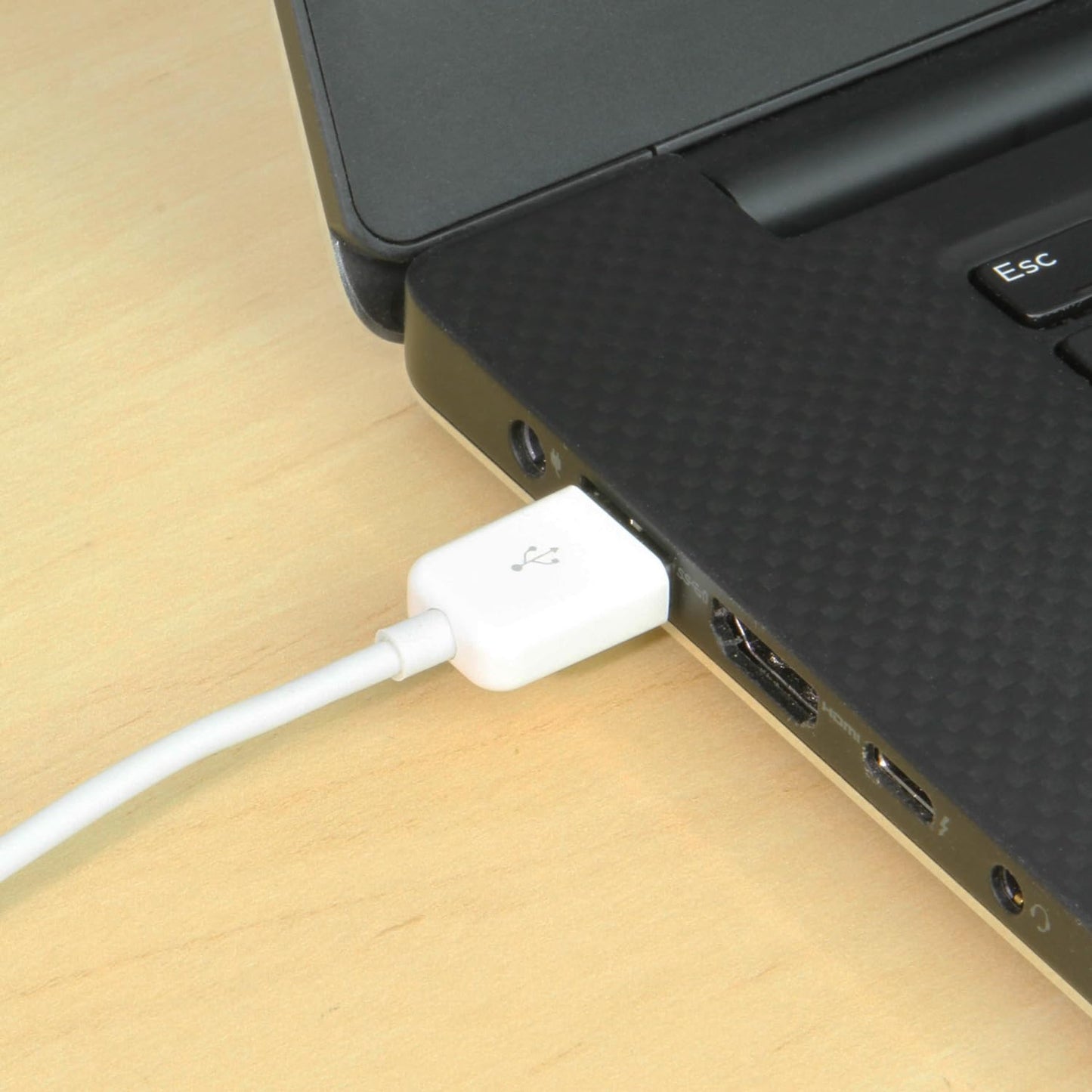 USBGear 6ft USB 2.0 Type-A to Micro-B Cable (White) - High-Speed Data Transfer & Charging - Connects Micro-USB Devices to PC, Mac, or USB Hub