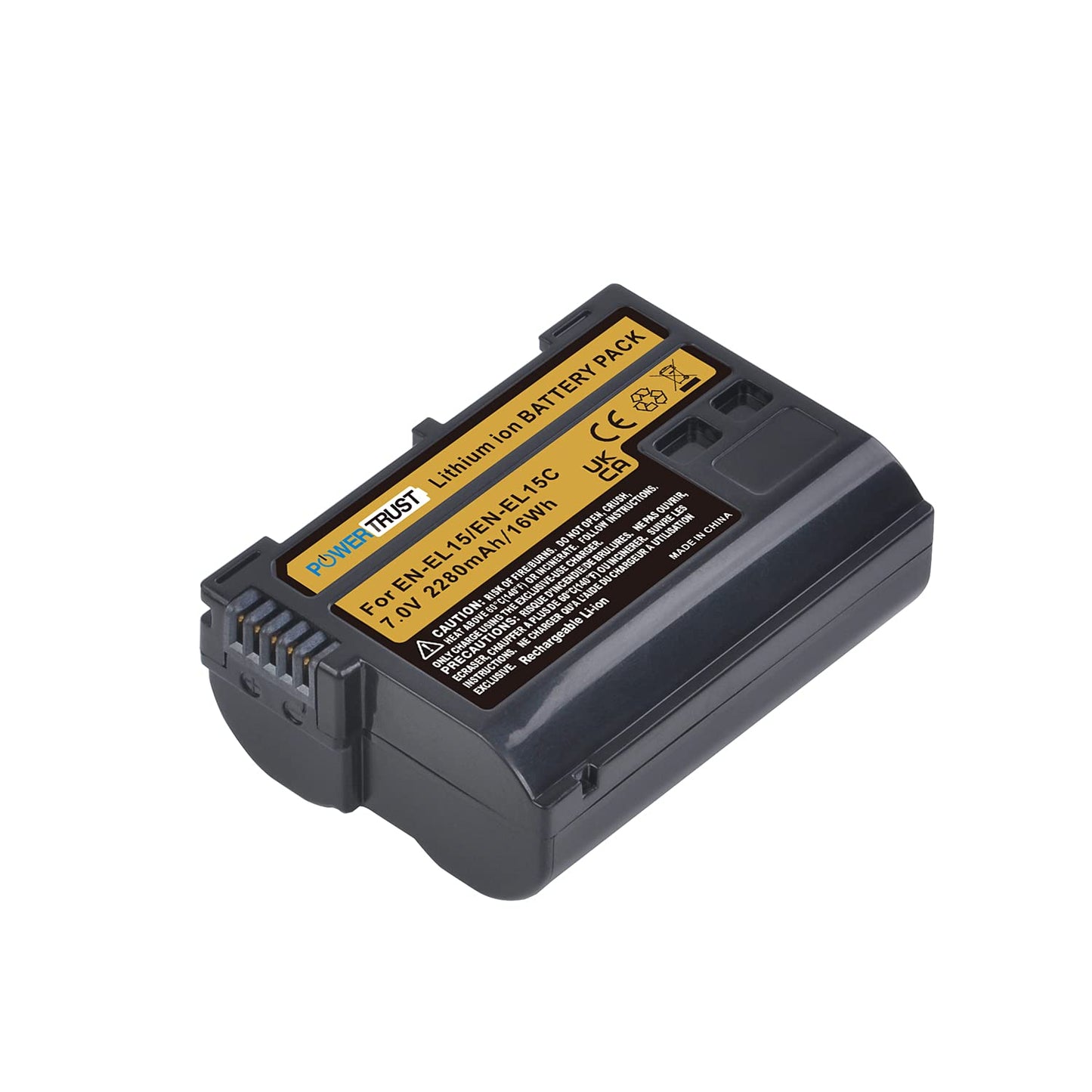 PowerTrust EN-EL15C EN-EL15 Battery and Charger Compatible with Nikon D7500, D7200, D7100, D7000, D850, D750, D500