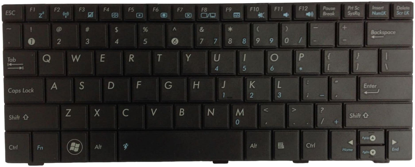 wangpeng New Black US Laptop Keyboard for ASUS EEE PC 1001H 1001HA 1005HA 1005HAB 1005HA-B US Black Keyboard