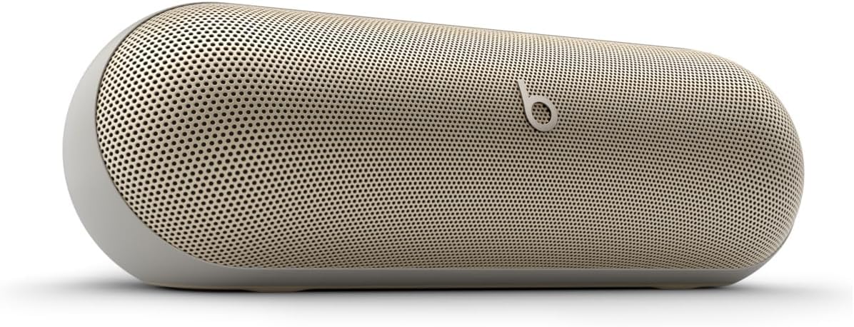 Beats Pill - Bluetooth Speaker and Portable Wireless Charger via USB-C - Built-in Microphone - Champagne Gold (Renewed Premium)