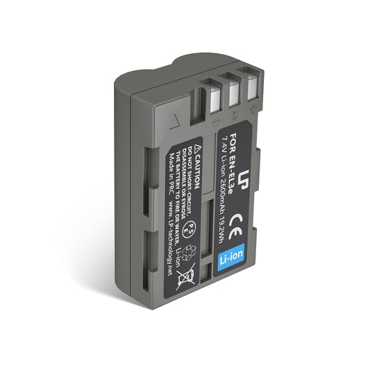LP EN-EL3e, EL3, EL3a Battery, 2600 mAh Battery Compatible with Nikon D700, D300s, D300, D200, D100, D90, D80, D70S, D70, D50, MH-18, MH18a, MH-19
