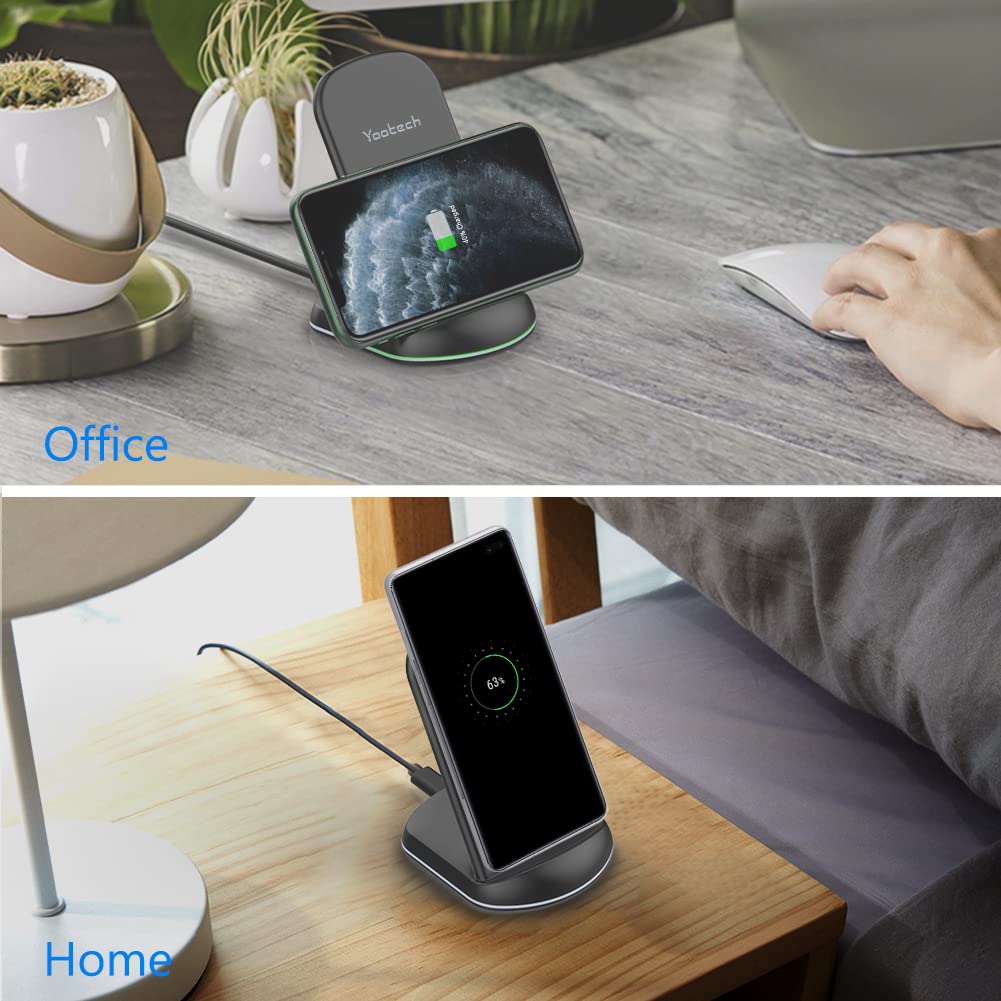 Yootech [2 Pack] Wireless Charger,10W Max Wireless Charging Stand,Compatible with iPhone 17/17 Pro/17 Pro Max/Air/16/15/14/13/SE 2022/12/11/X/8,Galaxy