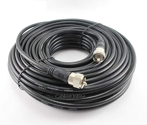 MPD Digital Cablesonline 100ft RG8x Coax Uhf (PL259) Male to Male 50 Ohm Antenna Cable - R-U100