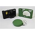 BolinUS Fullbody Ultra-Thin Lightweight Rubber Soft Silicone Case Bag Cover for Panasonic Lumix LX10 DMC-LX10 -Green