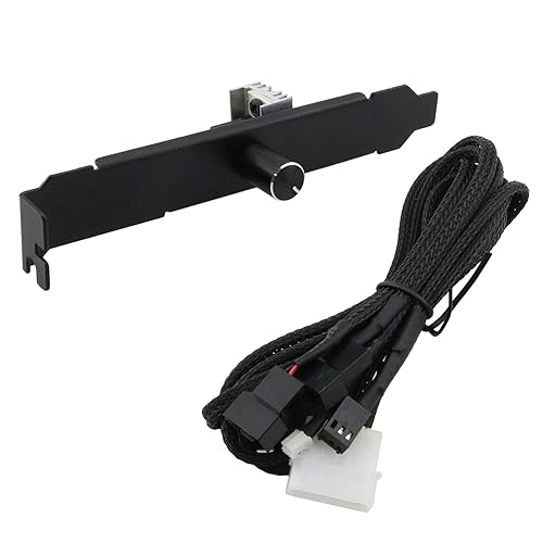 DGHAOP PC Case Fan Governor PWM Temperature Control 3Pin/4pin PCI Cooling Fan Speed Controller SATA Power Supply