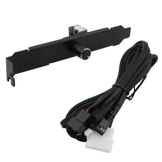DGHAOP PC Case Fan Governor PWM Temperature Control 3Pin/4pin PCI Cooling Fan Speed Controller SATA Power Supply