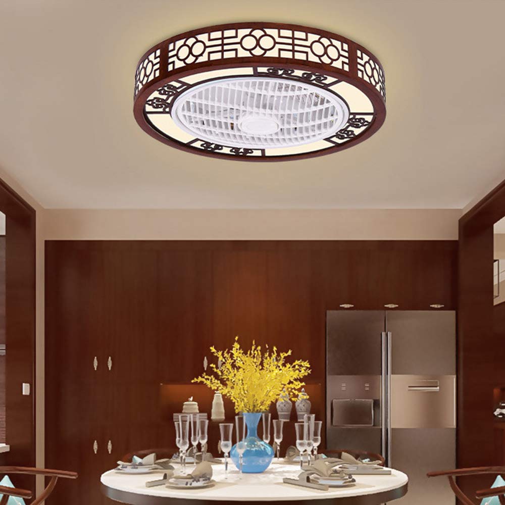 WUPYI Ceiling Fan with Lights,Modern Ceiling Fan Chandelier Fandelier,Remote Control LED Dimmable,Variable Speed,Quite Motor,64W,for Home Living