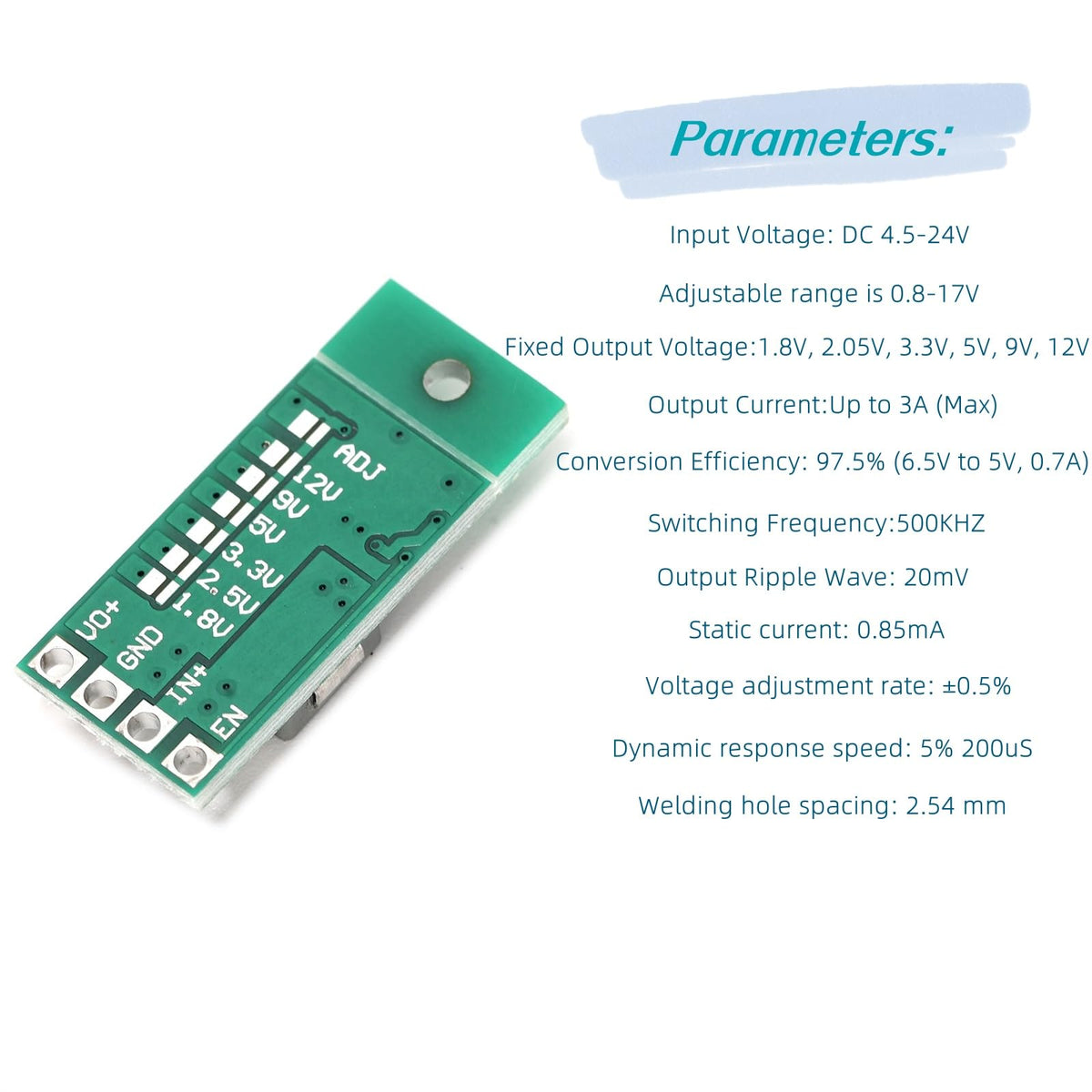 Ruimou 10pcs Regulator Module Mini Voltage Reducer Adjustable DC 4.5V-24V to 0.8V-17V 3A Buck Converter Board (20mm x10mm) for DIY Mobile Power Supply