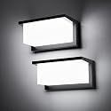 Outdoor Wall Sconce Lights 2 Pack Daylight, Modern LED Exterior Wall Light 1500LM, 3CCT Selectable 3000K 4000K 5000K, Waterproof Wall Mounted Light