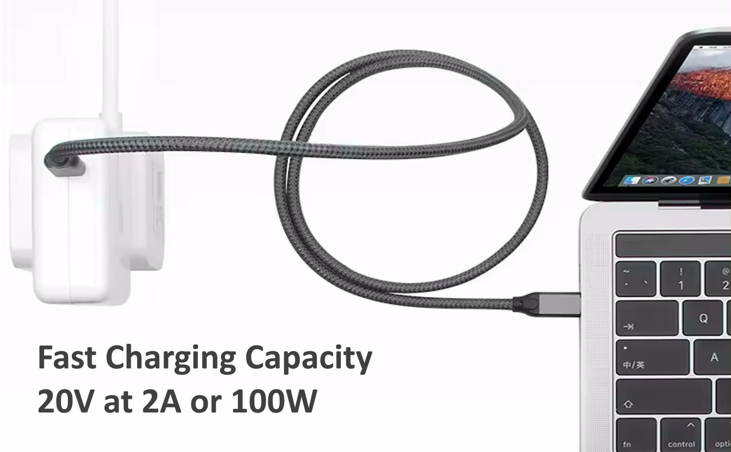 USB C to USB C High Speed Data Transfer, Video, Display, Monitor, Docking Station Cable for MacBook, Laptop, PC, HP, MNN, KYY, ARZOPA, InnoView