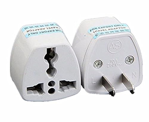 ANRANK UAE25010AK 2 Packs High Performance Universal UK/EU/AU to US Adapter Travel Power Plug Adapter Converters
