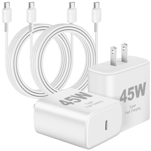 45W Super Fast Samsung Charger,USB C Android Phone Chargers,2Pack 10FT Charger Fast Charging Cord,Type C Charger Wall Block Compatible with Samsung