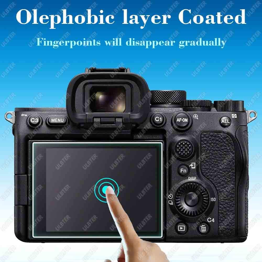 ULBTER Screen Protector for Sony Alpha A7S III A7S II A7SIII A7SII 7S III 7S IICamera & Hot Shoe Cover, Tempered Glass 0.3mm 9H Hardness Anti-Scrach