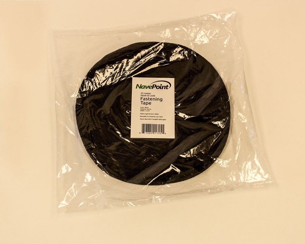 NavePoint 1/2 Inch Roll Hook and Loop Reusable Cable Ties Wraps Straps - 25M 82ft