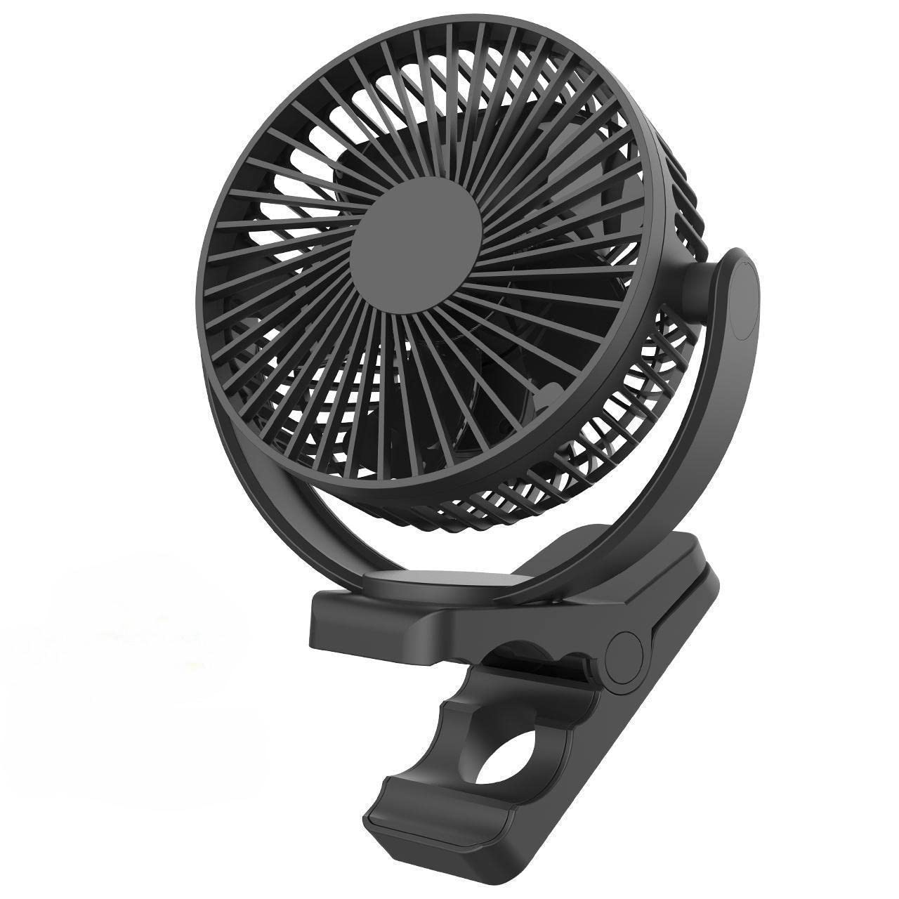 Zshyocta Battery Operated Clip On Fan 5000mah, Quiet And Strong Airflow Rechargeable USB Desk Fan, Clamp Personal Fan For Golf Cart, Camping, Outdoor