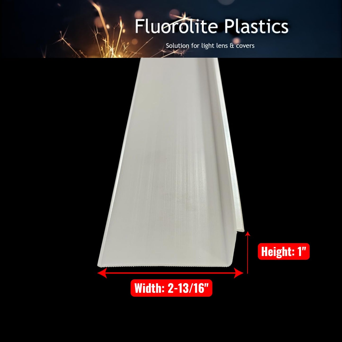 Fluorolite Under Cabinet Light Diffuser Replacement Lens Cover | White Ribbed Acrylic | Fits Fluorescent or LED Fixtures |Choose Style and Lenght |