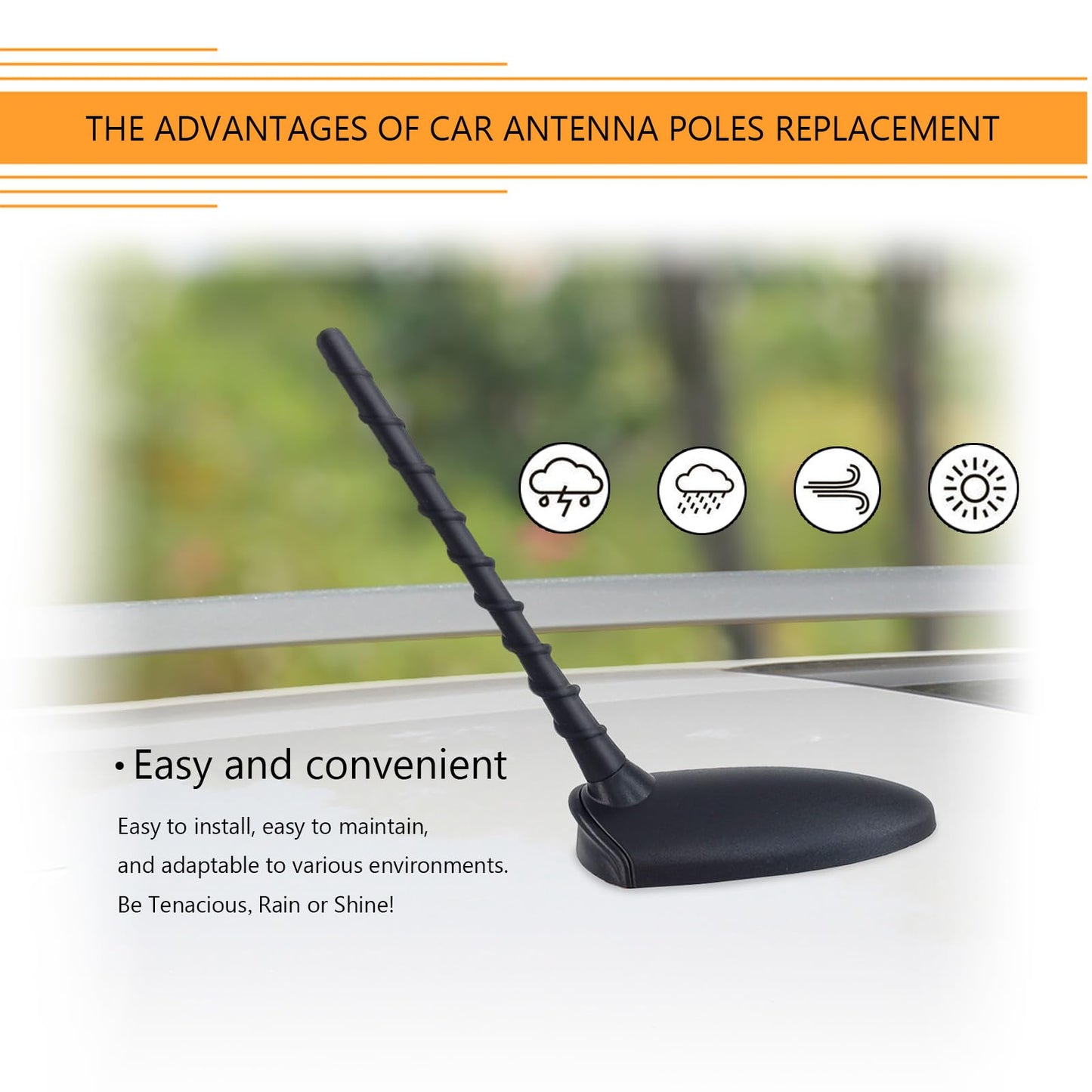 Ramble- Antenna for Subaru Forester, Impreza,BRZ | Car Radio Antenna Rod Replacement SUV Sedan Universal Auto Parts and Accessories