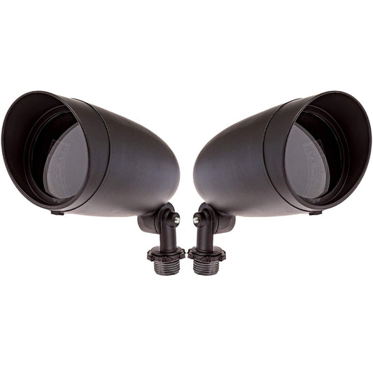 Dysmio Lighting One Light PAR20 120 Volt Die Cast Aluminum Durable Outdoor Landscape Security Lighting Flood, Dark Bronze - Pack of 2