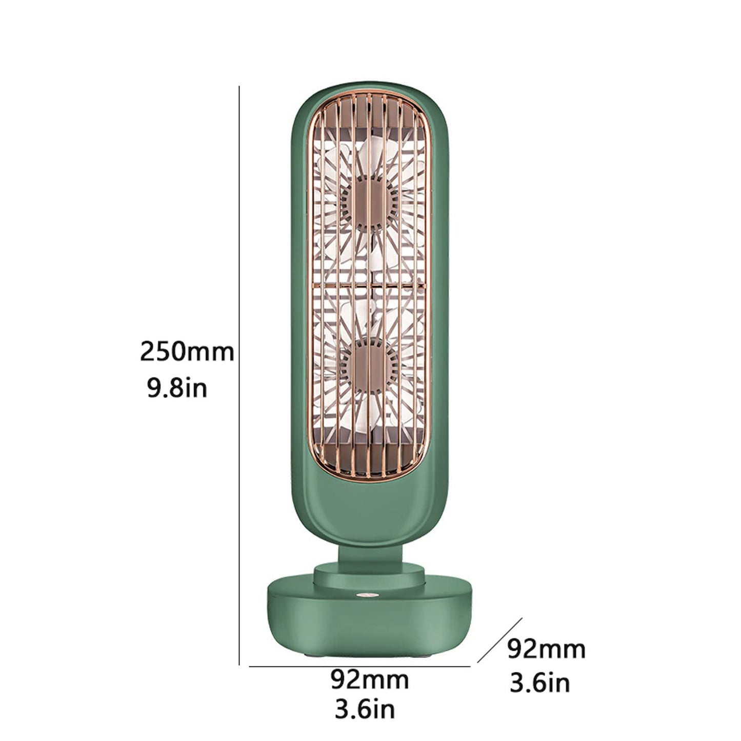 YWangQiang Double Leaf Tower Fan Mini Small Fan Desktop Small Fan Vertical Portable Charging USB Electric Fan for Office Living Room Fans (Color :)