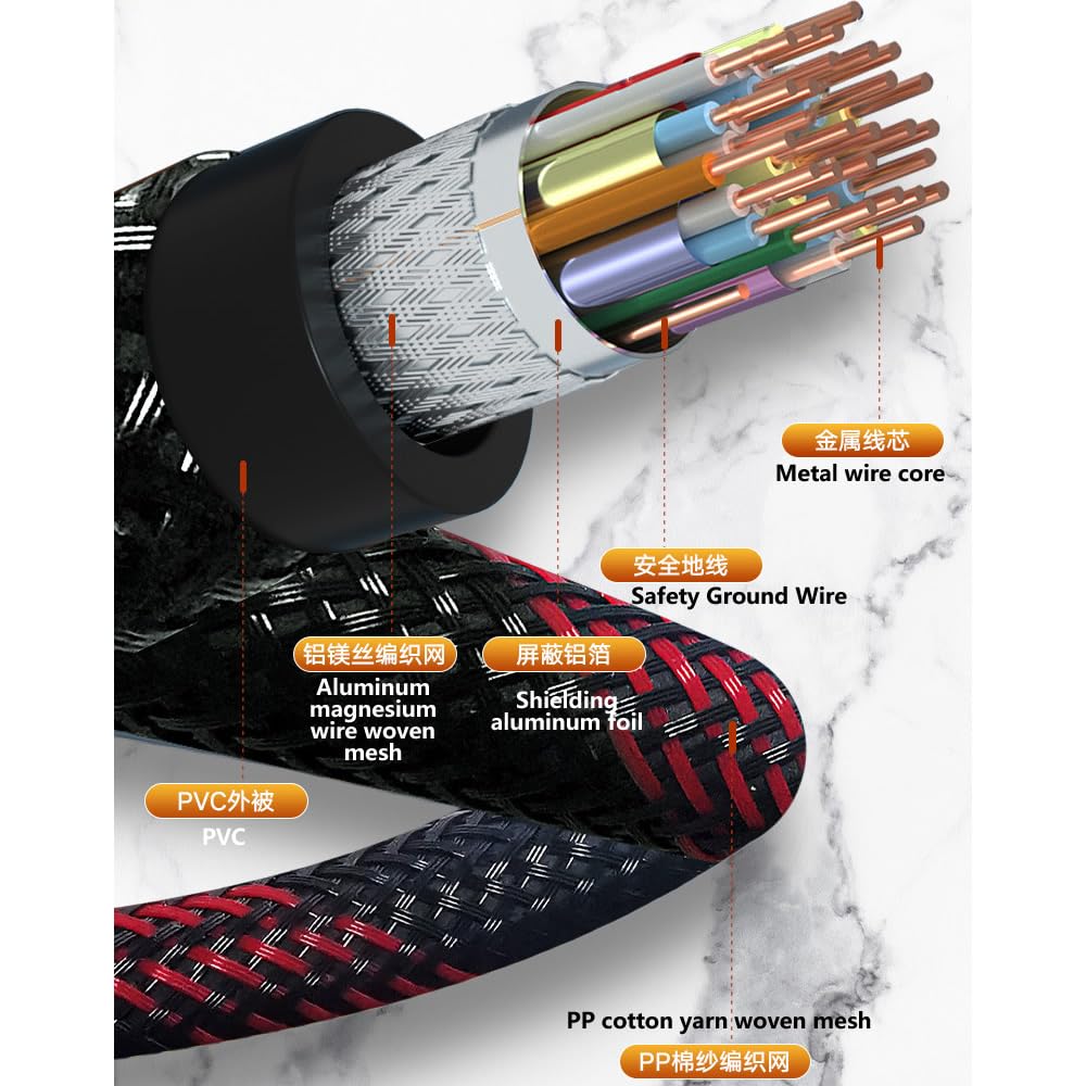 VIVOCH 1.4M HDMI to DVI High-Definition Cable, TV Monitor, Projector Conversion Cable, 4K Bidirectional Interconversion, DVI to HDMI Cable