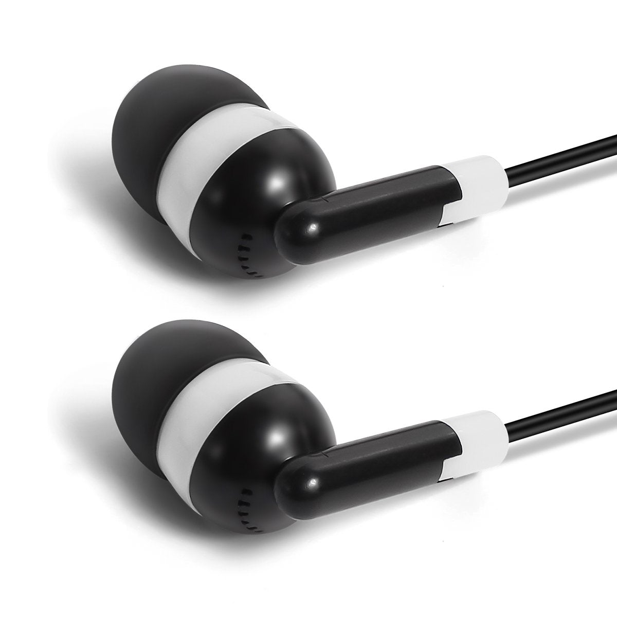 Keewonda Bulk Earbuds Headphones Wholesale KWA-08-W Earphones, 100 Pack Disposable Ear Buds Bulk Individually Wrapped Headphones for School Classroom…