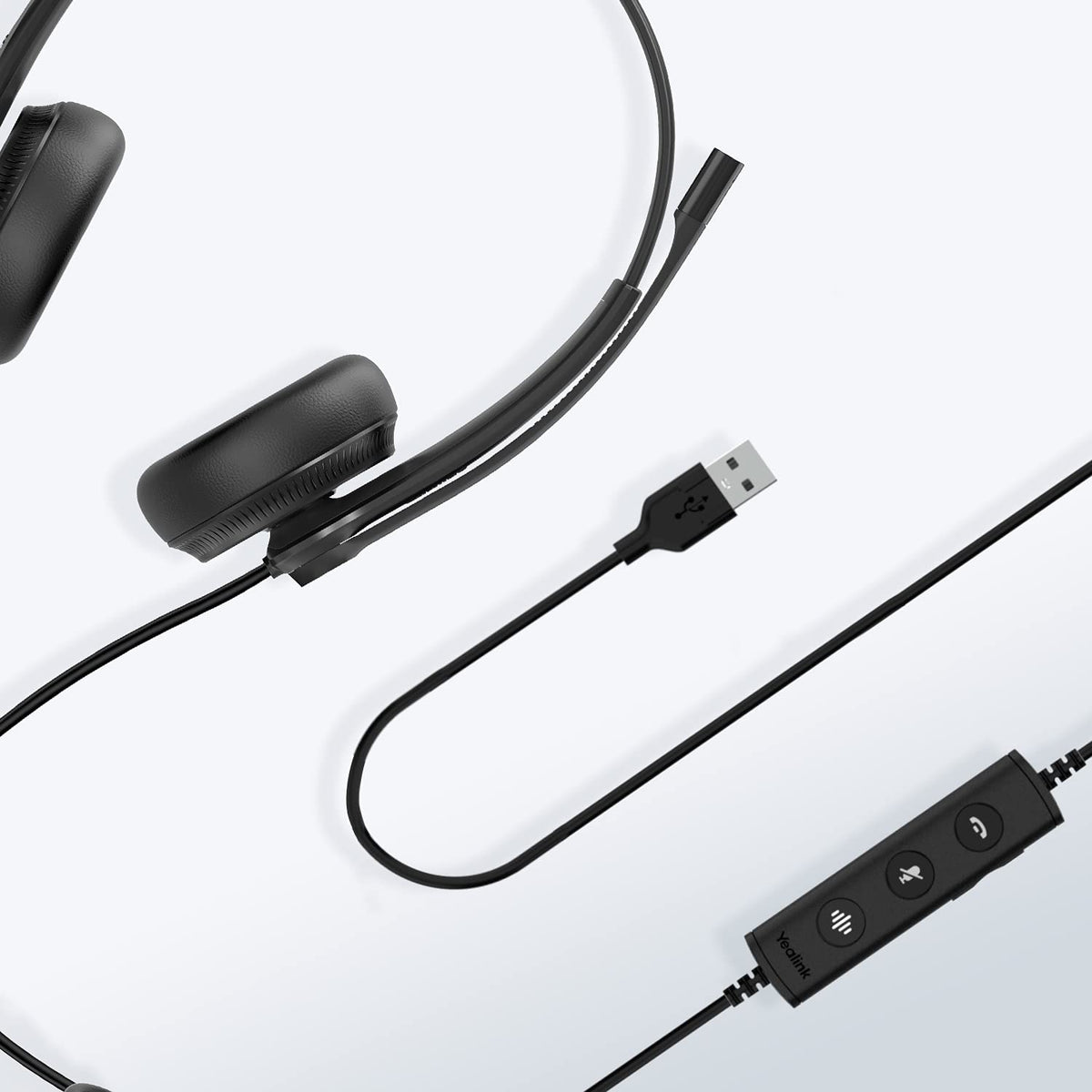 YeaLink UH34 Noise Canceling Mono On-Ear Headset, MT Certified