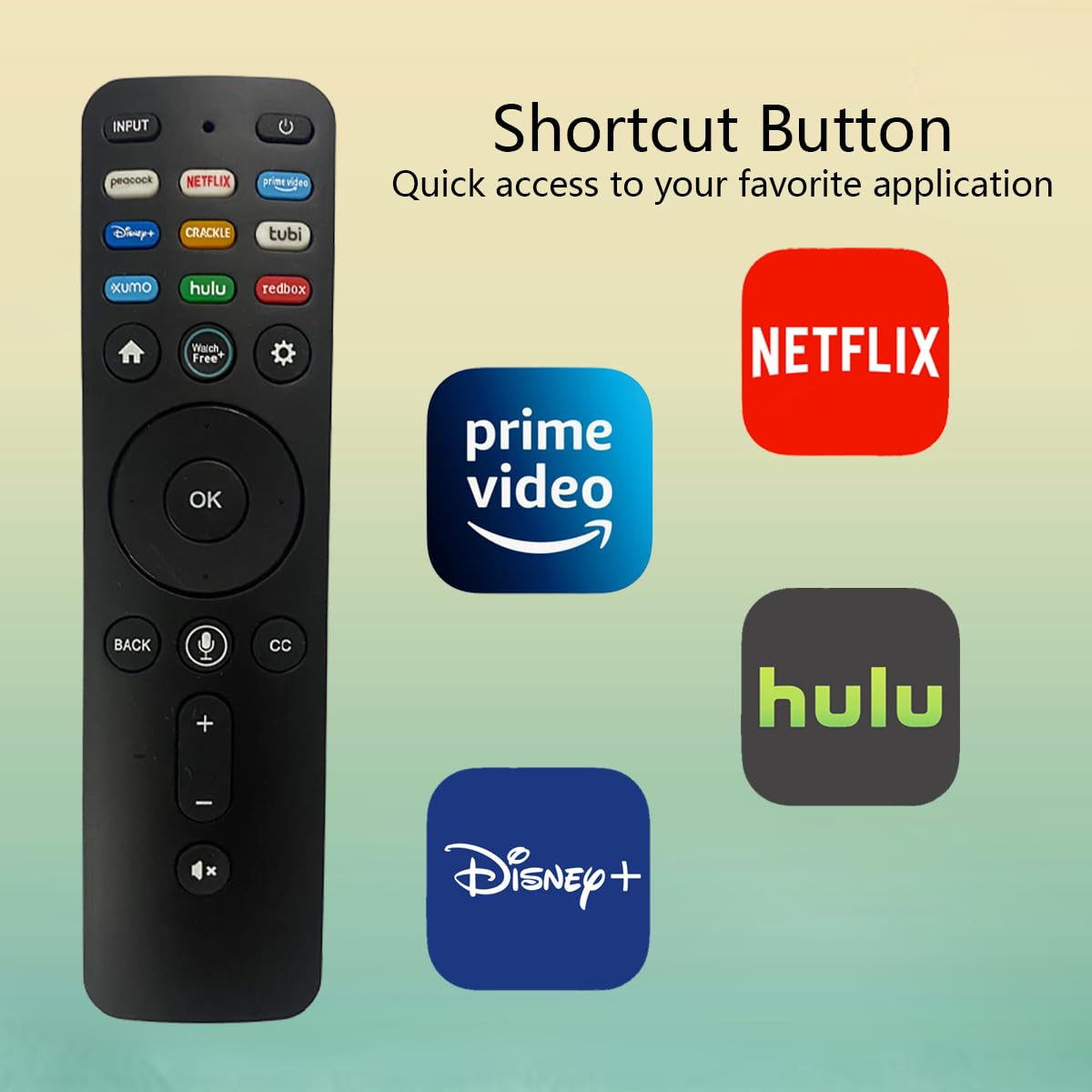 GHUST Voice Remote Control Replacement for vizio Smart TV VHD24M-0810 VHD32M-0807 VHD32M0807 V4K55M-0801 V4K65M-0804 V4K75M-0804 V4K86C-0804
